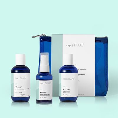 Capri Blue Volcano Laundry Gift Set - laundry detergent, fabric softener, wrinkle release spray